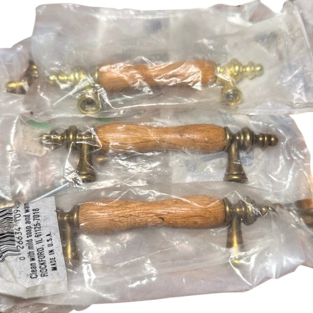 Vintage Amerock BP76243-OB Oak Brass Cabinet Pulls Made in USA NOS Lot of 8